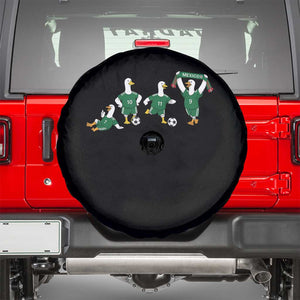 Funny Mexico Merlin the Duck Playing Soccer Graphic Spare Tire Cover Mexican Spirit Football Fans Cheer TS02 Black Print Your Wear