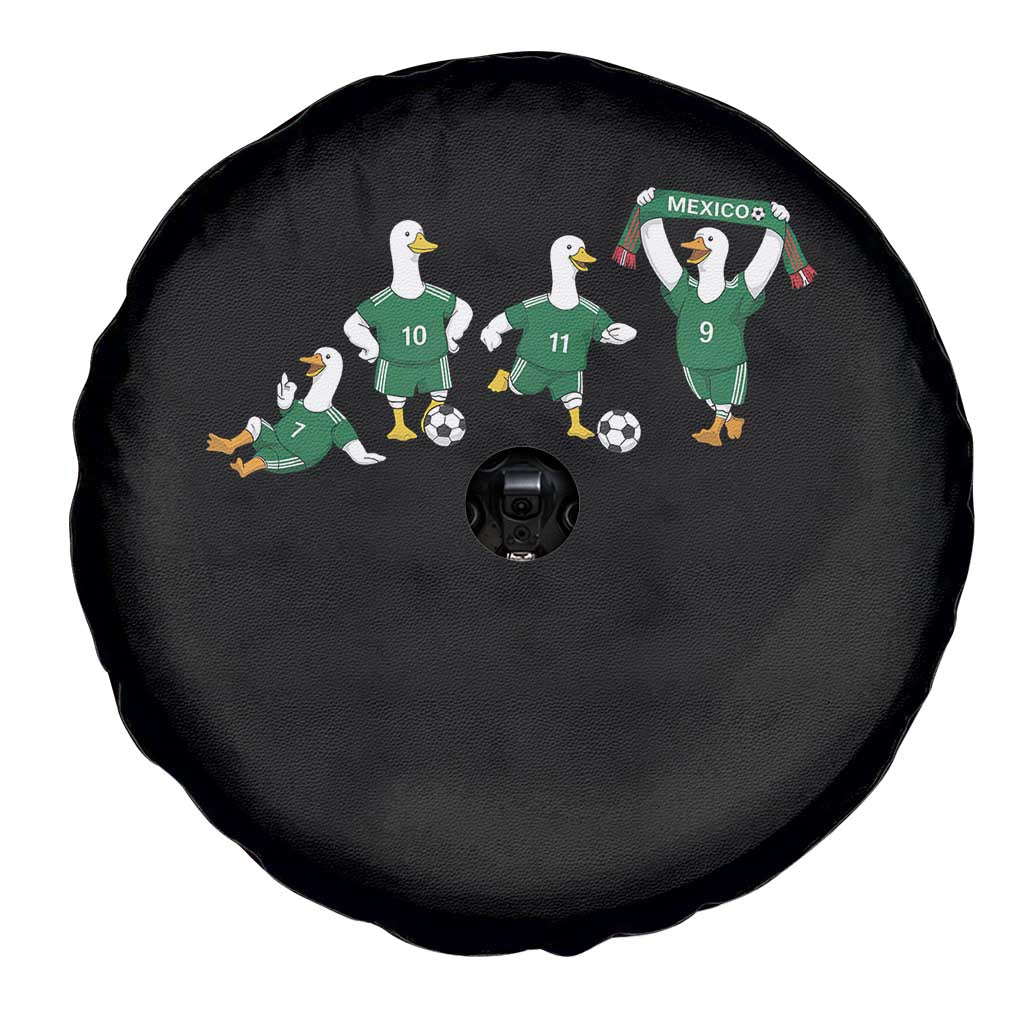 Funny Mexico Merlin the Duck Playing Soccer Graphic Spare Tire Cover Mexican Spirit Football Fans Cheer TS02 Print Your Wear