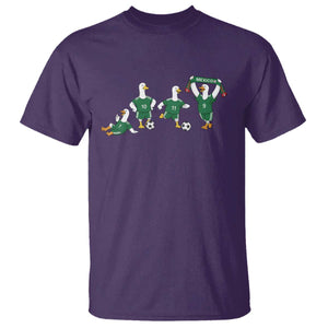 Funny Mexico Merlin the Duck Playing Soccer Graphic T Shirt Mexican Spirit Football Fans Cheer TS02 Purple Print Your Wear