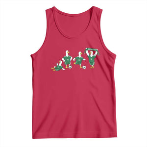 Funny Mexico Merlin the Duck Playing Soccer Graphic Tank Top Mexican Spirit Football Fans Cheer TS02 Red Print Your Wear