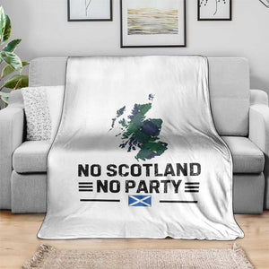 No Scotland No Party Tartan Plaid and Map Throw Blanket Vintage Scottish Football Supporter Sports Fans Spirit TS02 Print Your Wear