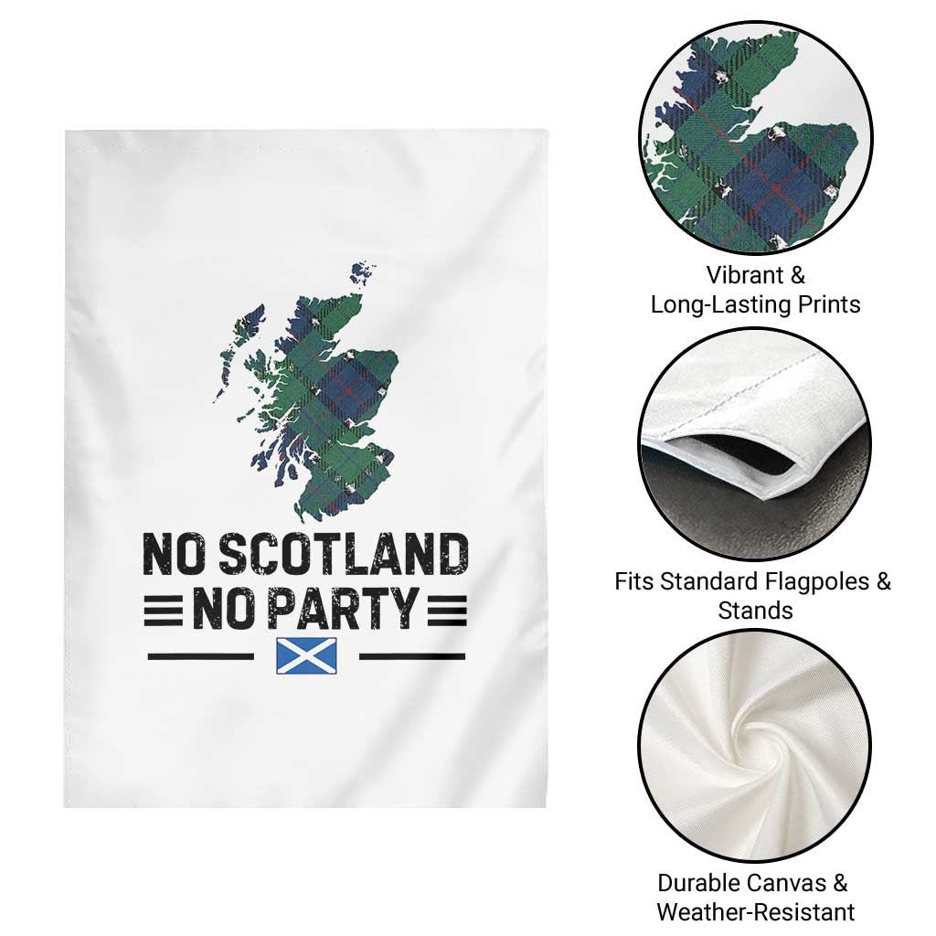 No Scotland No Party Tartan Plaid and Map Garden Flag Vintage Scottish Football Supporter Sports Fans Spirit TS02 Print Your Wear