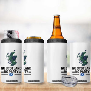 No Scotland No Party Tartan Plaid and Map 4 in 1 Can Cooler Tumbler Vintage Scottish Football Supporter Sports Fans Spirit TS02 Print Your Wear