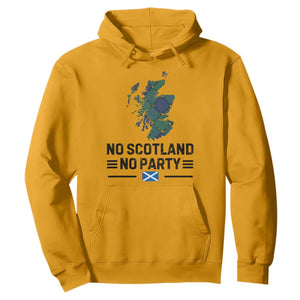 No Scotland No Party Tartan Plaid and Map Hoodie Vintage Scottish Football Supporter Sports Fans Spirit TS02 Gold Print Your Wear