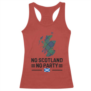 No Scotland No Party Tartan Plaid and Map Racerback Tank Top Vintage Scottish Football Supporter Sports Fans Spirit TS02 Red Print Your Wear
