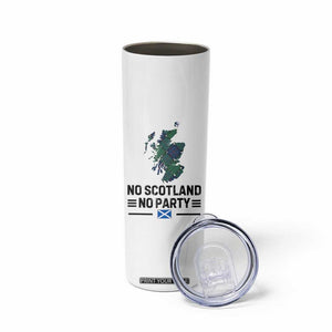 No Scotland No Party Tartan Plaid and Map Skinny Tumbler Vintage Scottish Football Supporter Sports Fans Spirit TS02 Print Your Wear