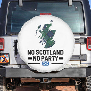 No Scotland No Party Tartan Plaid and Map Spare Tire Cover Vintage Scottish Football Supporter Sports Fans Spirit TS02 No hole White Print Your Wear