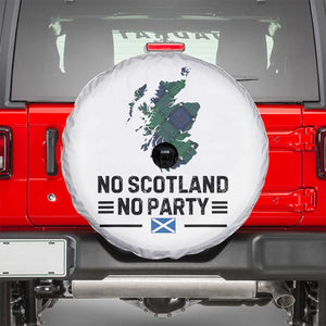 No Scotland No Party Tartan Plaid and Map Spare Tire Cover Vintage Scottish Football Supporter Sports Fans Spirit TS02 White Print Your Wear