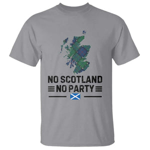 No Scotland No Party Tartan Plaid and Map T Shirt Vintage Scottish Football Supporter Sports Fans Spirit TS02 Sport Gray Print Your Wear