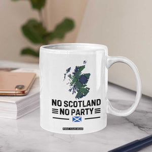 No Scotland No Party Tartan Plaid and Map Coffee Mug Vintage Scottish Football Supporter Sports Fans Spirit TS02 Print Your Wear