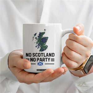 No Scotland No Party Tartan Plaid and Map Coffee Mug Vintage Scottish Football Supporter Sports Fans Spirit TS02 Print Your Wear