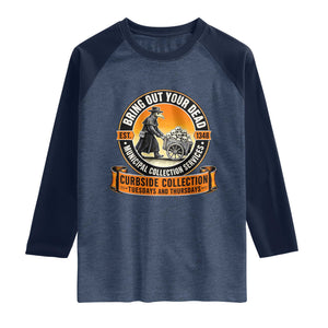 Funny Plague Doctor History Humor Raglan Shirt Bring Out Your Dead Curbside Collection