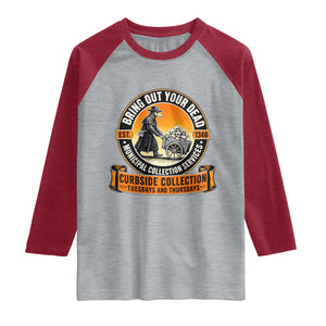 Funny Plague Doctor History Humor Raglan Shirt Bring Out Your Dead Curbside Collection
