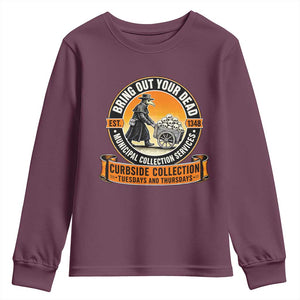 Funny Plague Doctor History Humor Youth Sweatshirt Bring Out Your Dead Curbside Collection