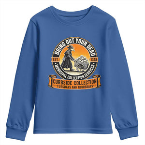 Funny Plague Doctor History Humor Youth Sweatshirt Bring Out Your Dead Curbside Collection