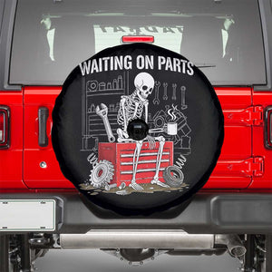 Waiting On Parts Skeleton Mechanic Spare Tire Cover Funny Sarcastic Auto Garage Repair Tech