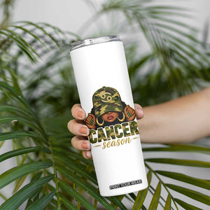 Zodiac Queen Cancer Season Retro Camo Camouflage Graphic Skinny Tumbler June July Horoscope Birthday Gift Melanin Women