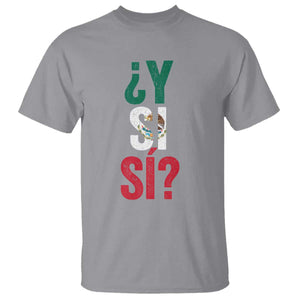 Y Si Si Vintage Mexican Flag T Shirt What If Spanish Slang Mexico Soccer Football Fans TS02 Sport Gray Print Your Wear