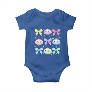 Kawaii Dumpling and Bows Aesthetic Graphic Baby Onesie Cute Pastel Bao Dim Sum Coquette Aesthetic