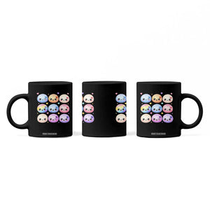 Kawaii Glitter Dumpling Bao Dim Sum Graphic Coffee Mug Cute Pastel Foodie Squishy Hearts and Flowers