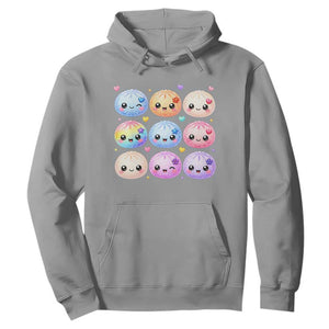 Kawaii Glitter Dumpling Bao Dim Sum Graphic Hoodie Cute Pastel Foodie Squishy Hearts and Flowers