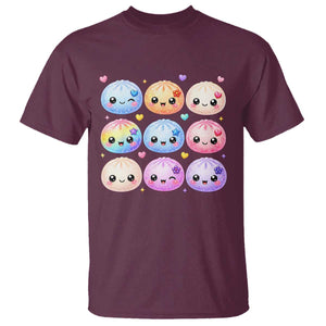 Kawaii Glitter Dumpling Bao Dim Sum Graphic T Shirt Cute Pastel Foodie Squishy Hearts and Flowers
