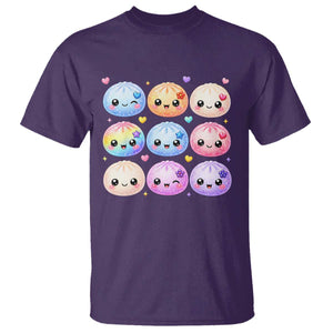Kawaii Glitter Dumpling Bao Dim Sum Graphic T Shirt Cute Pastel Foodie Squishy Hearts and Flowers
