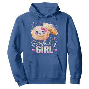 Kawaii Birthday Girl Glitter Dumpling Graphic Hoodie Cute Pink Bow Dim Sum Party Gift