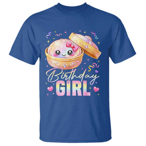 Kawaii Birthday Girl Glitter Dumpling Graphic T Shirt Cute Pink Bow Dim Sum Party Gift