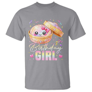Kawaii Birthday Girl Glitter Dumpling Graphic T Shirt Cute Pink Bow Dim Sum Party Gift