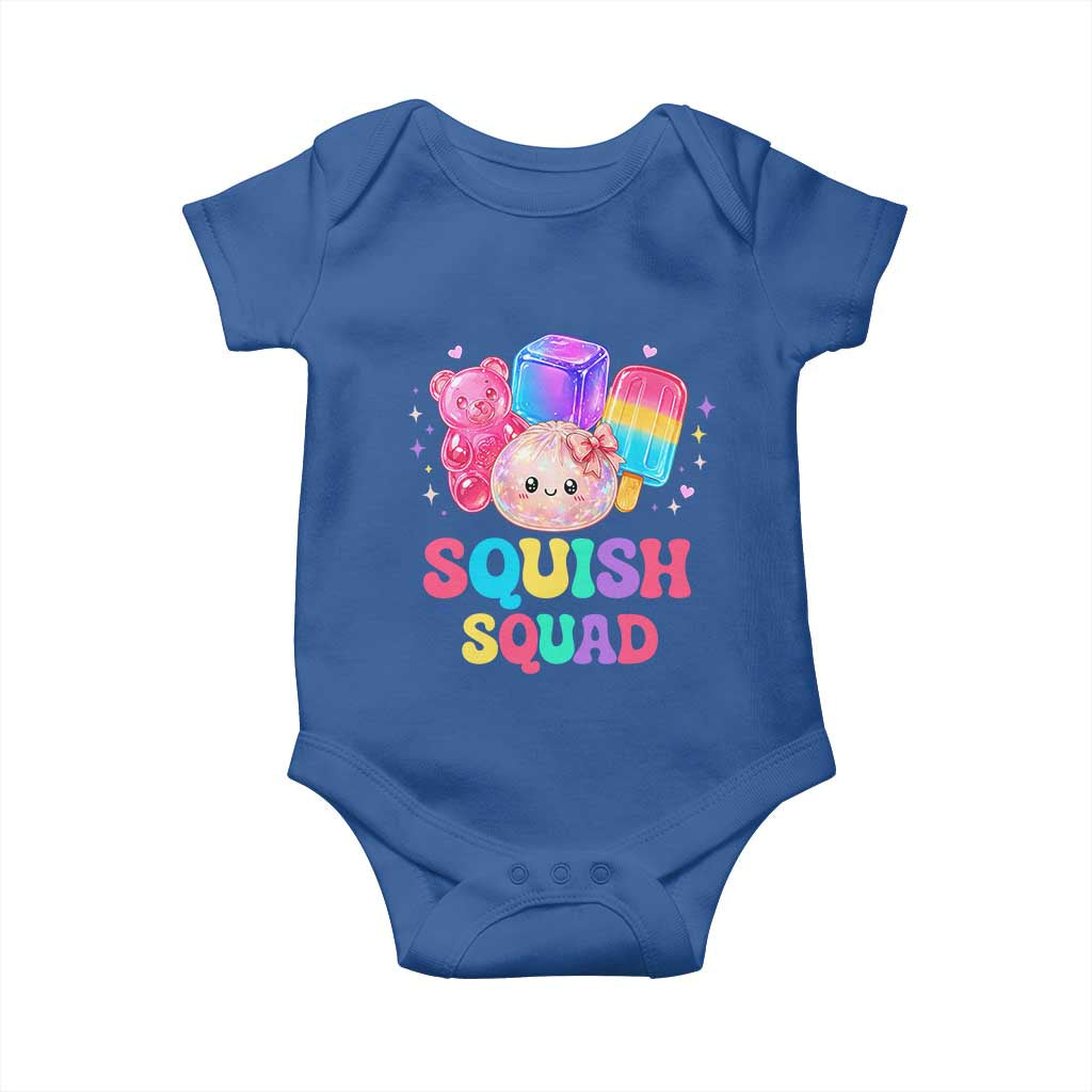 Squish Squad Kawaii Glitter Dumpling and Candy Graphic Baby Onesie Cute Gummy Bear Popsicle