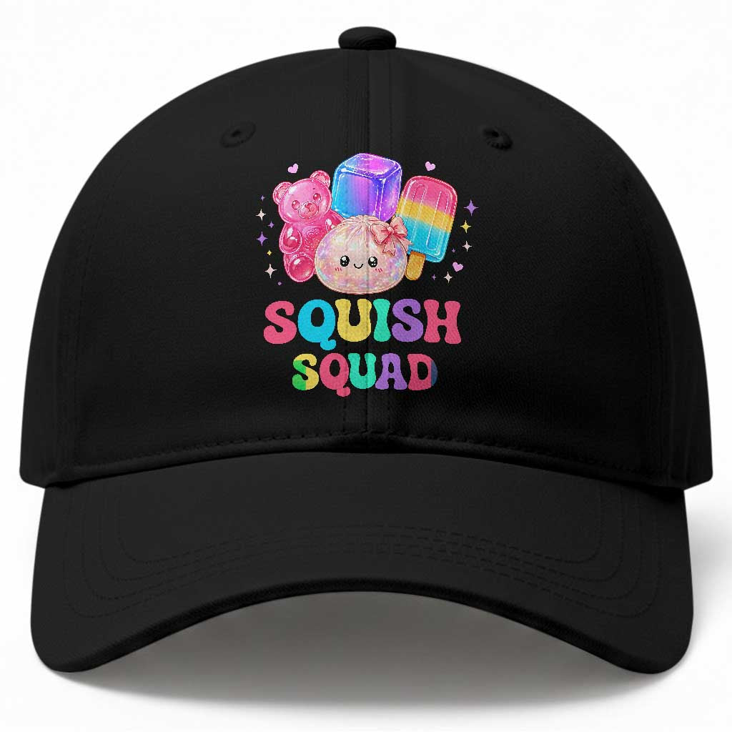 Squish Squad Kawaii Glitter Dumpling and Candy Graphic Baseball Cap Cute Gummy Bear Popsicle