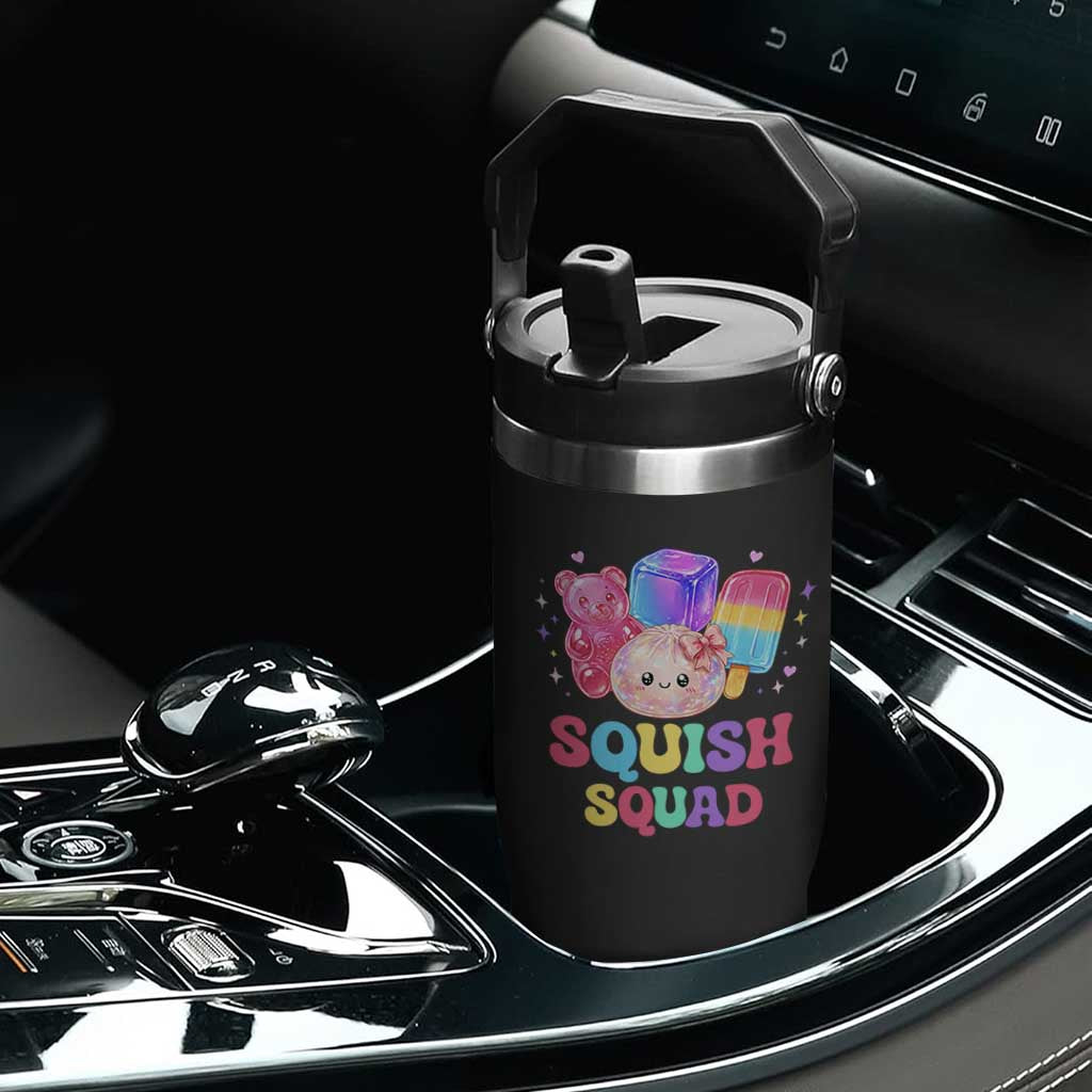 Squish Squad Kawaii Glitter Dumpling and Candy Graphic Flip Straw Tumbler Cute Gummy Bear Popsicle