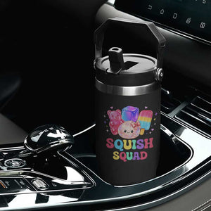 Squish Squad Kawaii Glitter Dumpling and Candy Graphic Flip Straw Tumbler Cute Gummy Bear Popsicle