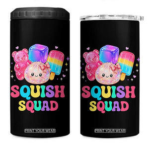 Squish Squad Kawaii Glitter Dumpling and Candy Graphic 4 in 1 Can Cooler Tumbler Cute Gummy Bear Popsicle