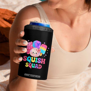Squish Squad Kawaii Glitter Dumpling and Candy Graphic 4 in 1 Can Cooler Tumbler Cute Gummy Bear Popsicle