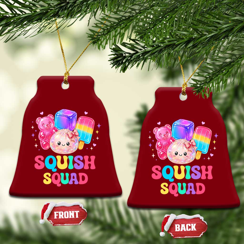 Squish Squad Kawaii Glitter Dumpling and Candy Graphic Ceramic Ornament Cute Gummy Bear Popsicle
