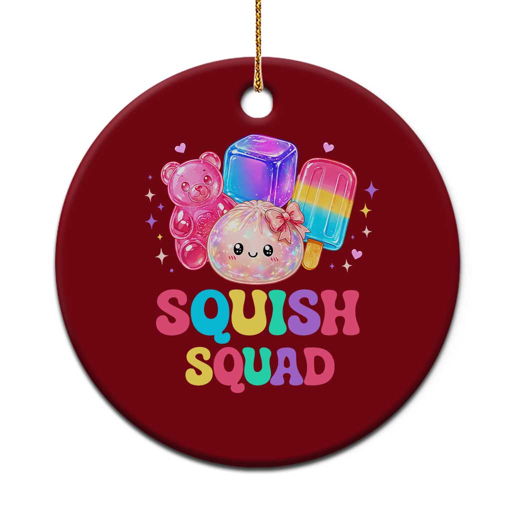 Squish Squad Kawaii Glitter Dumpling and Candy Graphic Ceramic Ornament Cute Gummy Bear Popsicle TS02 1pc Red Print Your Wear