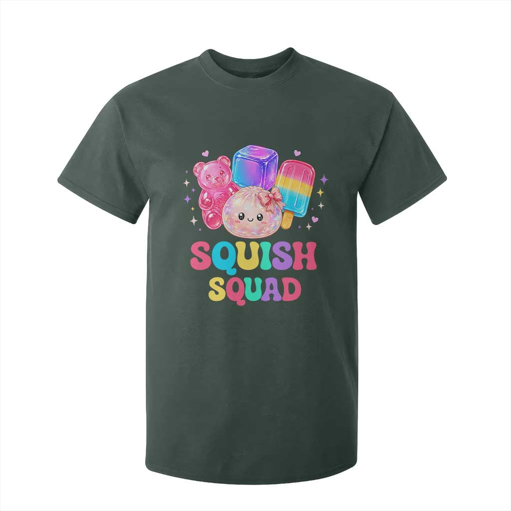 Squish Squad Kawaii Glitter Dumpling and Candy Graphic T Shirt For Kid Cute Gummy Bear Popsicle