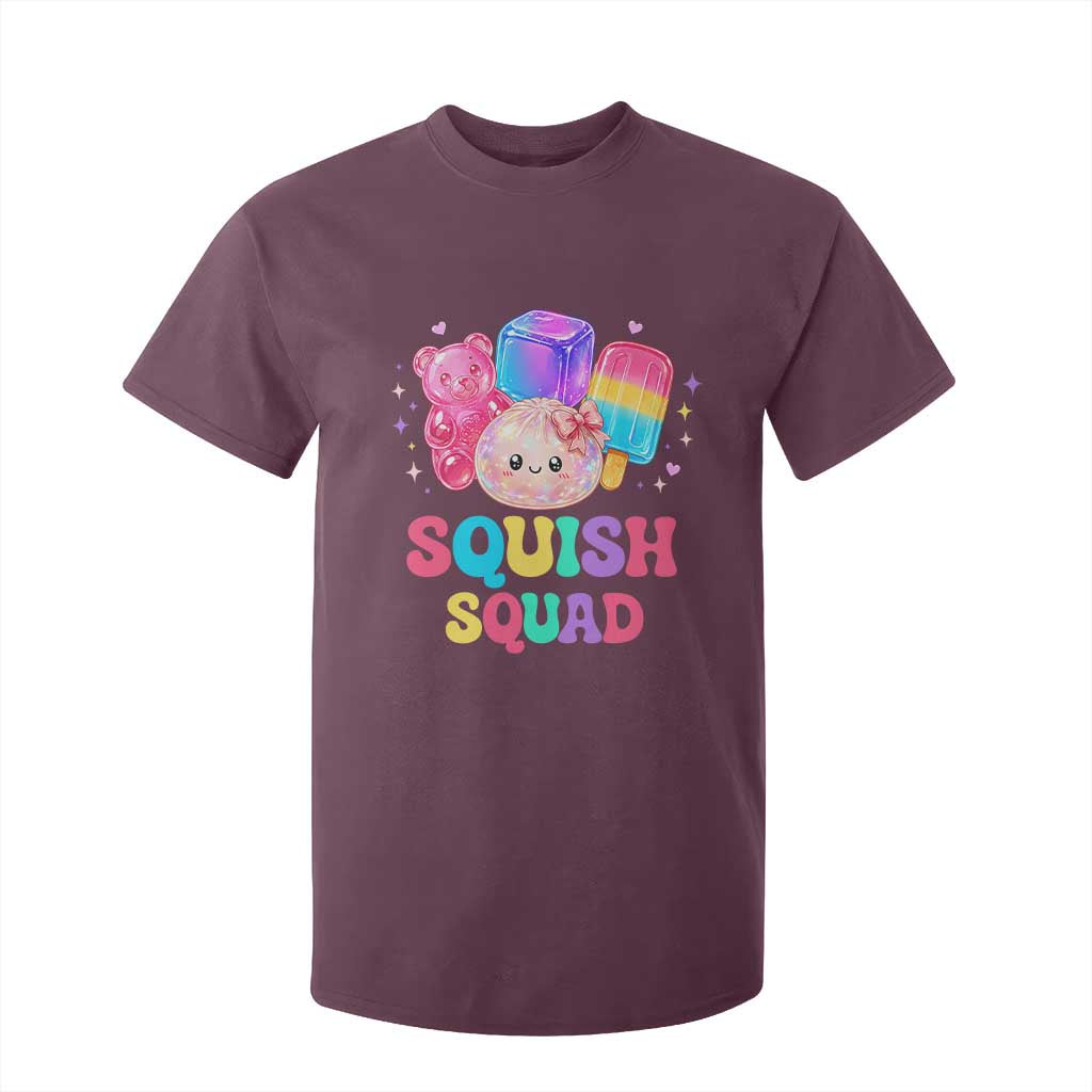 Squish Squad Kawaii Glitter Dumpling and Candy Graphic T Shirt For Kid Cute Gummy Bear Popsicle