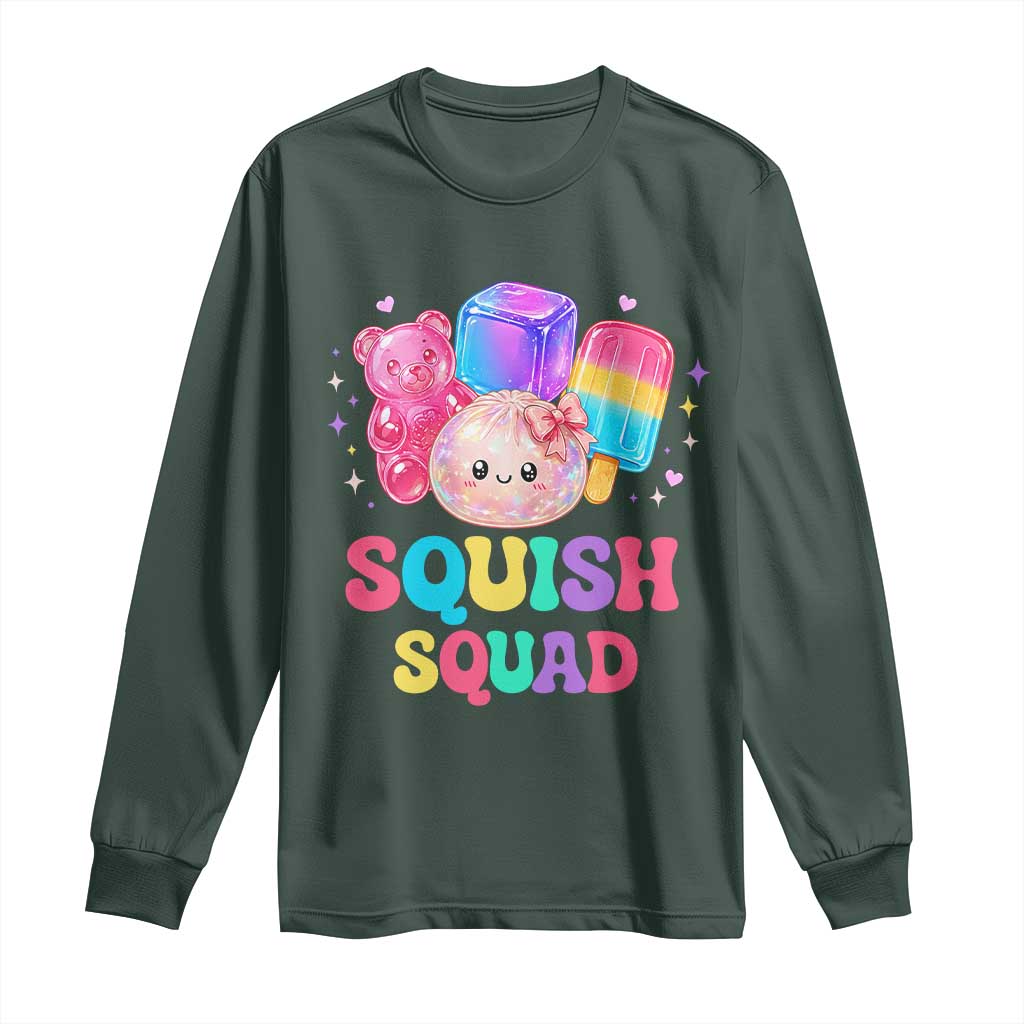 Squish Squad Kawaii Glitter Dumpling and Candy Graphic Long Sleeve Shirt Cute Gummy Bear Popsicle