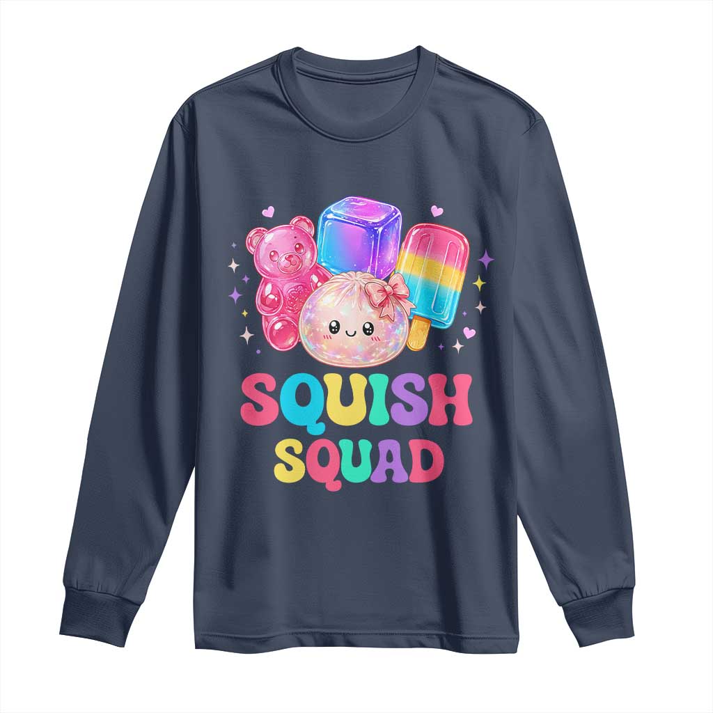 Squish Squad Kawaii Glitter Dumpling and Candy Graphic Long Sleeve Shirt Cute Gummy Bear Popsicle