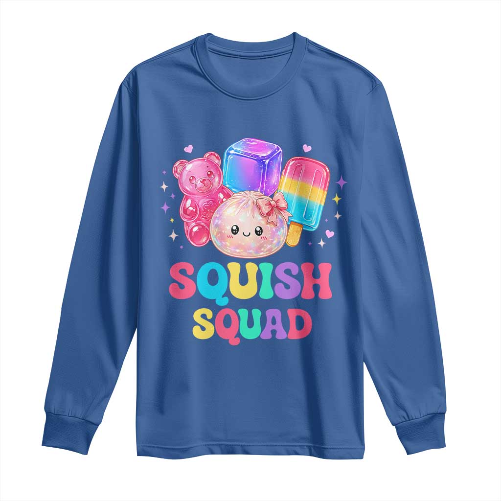 Squish Squad Kawaii Glitter Dumpling and Candy Graphic Long Sleeve Shirt Cute Gummy Bear Popsicle