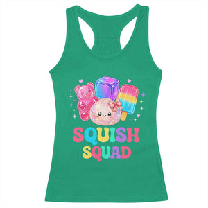 Squish Squad Kawaii Glitter Dumpling and Candy Graphic Racerback Tank Top Cute Gummy Bear Popsicle