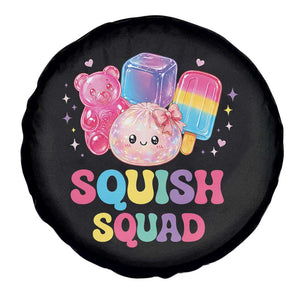 Squish Squad Kawaii Glitter Dumpling and Candy Graphic Spare Tire Cover Cute Gummy Bear Popsicle