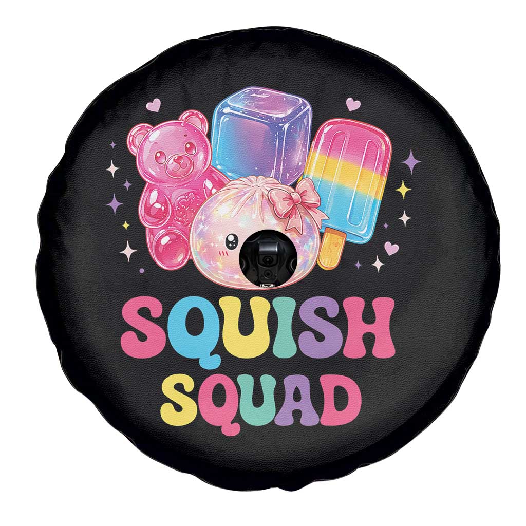 Squish Squad Kawaii Glitter Dumpling and Candy Graphic Spare Tire Cover Cute Gummy Bear Popsicle