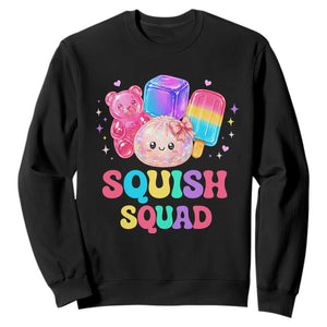 Squish Squad Kawaii Glitter Dumpling and Candy Graphic Sweatshirt Cute Gummy Bear Popsicle