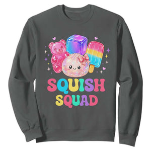 Squish Squad Kawaii Glitter Dumpling and Candy Graphic Sweatshirt Cute Gummy Bear Popsicle