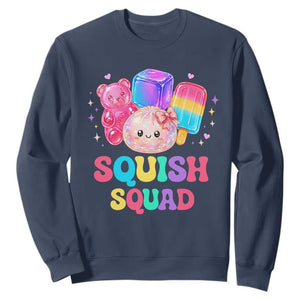 Squish Squad Kawaii Glitter Dumpling and Candy Graphic Sweatshirt Cute Gummy Bear Popsicle