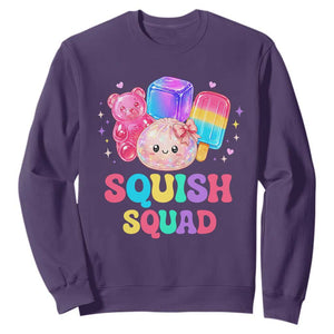 Squish Squad Kawaii Glitter Dumpling and Candy Graphic Sweatshirt Cute Gummy Bear Popsicle